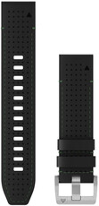 Kožený řemínek Garmin 22mm, Black, QuickFit, 010-13225-09