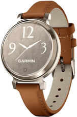 Garmin Lily 2 Classic Cream Gold / Tan Leather Band