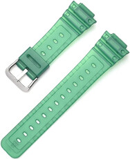 Plastový řemínek Ricardo Ribolla 16mm (pro Casio G-Shock GA-2100/GA-2110, DW-5600, GW-6900), zelený, průhledný