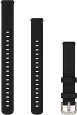 Silikonový řemínek Garmin 14mm (pro Lily 2), Black, Quick Release, + prodloužená část, 010-13302-02