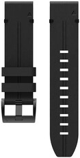 Řemínek QuickFit 22mm, kožený, černý, černá přezka (Garmin Fenix 7/6/5, Epix 2, MARQ 2 aj.)