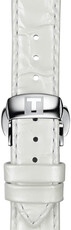 Kožený řemínek Tissot T852.036.795 16mm, bílý, Quick Release