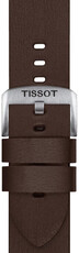 Kožený řemínek Tissot T852.048.221 22mm, hnědý, Quick Release