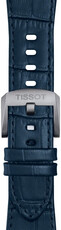 Kožený řemínek Tissot T852.049.411 (pro model Tissot PRX 42mm), modrý, Quick Release