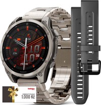 Garmin Fenix 8 AMOLED 47 mm, Exclusive Titanium Graphite Titanium Band (Premium) (+ náhradní řemínek)
