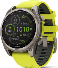 Garmin Fenix 8 Solar 47mm, Sapphire Graphite Titanium Yellow Band