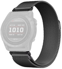 Ocelový náramek Ricardo 26mm (pro Garmin Fenix 8/7X/6X (51mm), Tactix aj.), černý, QuickFit