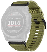 Textilní řemínek Ricardo 26mm (pro Garmin Fenix 8/7X/6X (51mm), Tactix aj.), zelený, QuickFit