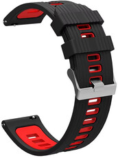 Silikonový řemínek Ricardo Claviere 22mm, Black/Red, Quick Release