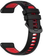 Silikonový řemínek Ricardo Gressoney 22mm (pro Garmin Forerunner 970), Black/Red