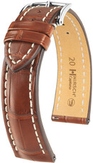 Kožený řemínek Hirsch Capitano L 04807079-2, oranžový, aligátoří kůže, délka L, Quick Release