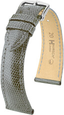 Kožený řemínek Hirsch London L 04366030-2, šedý, ještěrčí kůže, délka L, Quick Release