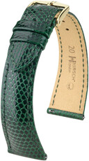 Kožený řemínek Hirsch London L 04366040-7, zelený, ještěrčí kůže, délka L, Quick Release