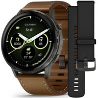 Garmin Venu 4 45mm Slate / Brown, Leather Band (+ náhradní řemínek)
