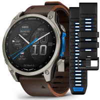 Garmin D2 Mach 2 47mm (Premium), Oxford Brown Leather Band (+ náhradní řemínek)