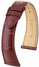 Kožený řemínek Hirsch London 04207169-7, červený, aligátoří kůže, Quick Release