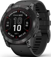 Garmin Fenix 7 Pro Sapphire Solar Gray DLC Titanium / Black Silicone Band (II. Jakost)