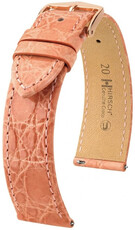 Kožený řemínek Hirsch Genuine Croco L 01808022-7, oranžový, krokodýlí kůže, délka L, Quick Release