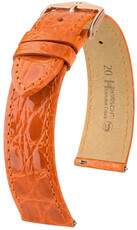 Kožený řemínek Hirsch Genuine Croco L 01808076-7, oranžový, krokodýlí kůže, délka L, Quick Release