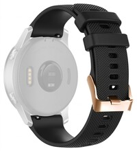 Silikonový řemínek Ricardo 18mm (pro Garmin Venu 2S/3S, Vívoactive 4S, Forerunner 265S, Venu 4 (41mm) aj.), černý, Quick Release