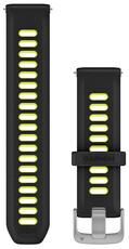 Silikonový řemínek Garmin 20mm, Black/Amp yellow, Quick Release, 010-11251-B6