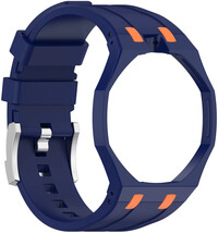 Silikonový řemínek Ricardo Pinzolo (pro Swatch Royal Pop), Blue, s pouzdrem, korunka na 12h