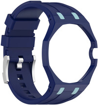 Silikonový řemínek Ricardo Pinzolo (pro Swatch Royal Pop), Blue, s pouzdrem, korunka na 3h