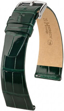 Kožený řemínek Hirsch Prestige 02207141-2, zelený, aligátoří kůže, Quick Release