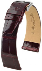 Kožený řemínek Hirsch Prestige 02207160-2, červený, aligátoří kůže, Quick Release