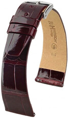 Kožený řemínek Hirsch Prestige 02307160-2, červený, aligátoří kůže, Quick Release