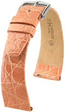 Kožený řemínek Hirsch Prestige L 02208022-2, oranžový, krokodýlí kůže, délka L, Quick Release