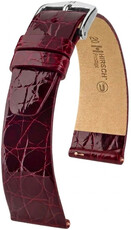 Kožený řemínek Hirsch Prestige L 02208060-2, červený, krokodýlí kůže, délka L, Quick Release