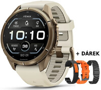 Garmin Fenix 9 Pro AMOLED 43mm, Autumn Gold Titanium Cream/French Gray