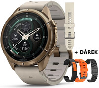 Garmin Fenix 9 Pro AMOLED 43mm, inReach, Autumn Gold Titanium/Bone (Premium) (+ náhradní řemínek)