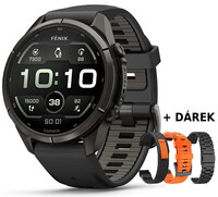 Garmin Fenix 9 Pro AMOLED 43mm, inReach, Carbon Gray DLC Titanium Black/Pebble Gray