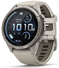 Garmin Fenix 9 Pro AMOLED 43mm, inReach, Titanium Fog Gray/Dark Sandstone