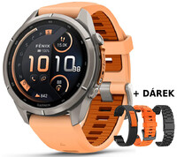 Garmin Fenix 9 Pro AMOLED 43mm, inReach, Titanium Shell Pink/Autumn Orange