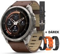 Garmin Fenix 9 Pro AMOLED 47mm, inReach, Titanium Walnut (Premium) (+ náhradní řemínek)