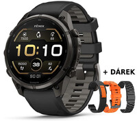 Garmin Fenix 9 Pro AMOLED 51mm, Carbon Gray DLC Titanium Black/Pebble Gray