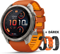 Garmin Fenix 9 Pro AMOLED 51mm, inReach, Titanium Autumn Orange/Spark Orange