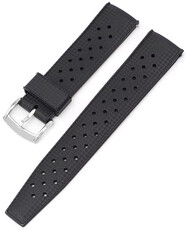 Pryžový řemínek Ricardo Salerno premium 20mm, Black, Quick Release