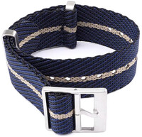 Textilní řemínek Ricardo Mantova premium, Blue/Beige, NATO