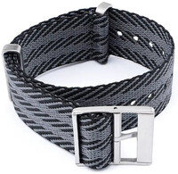 Textilní řemínek Ricardo Mantova premium, Gray/Black, NATO