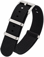 Textilní řemínek Ricardo Olbia premium, Black, NATO