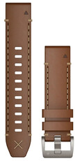 Kožený řemínek Garmin 22mm (pro MARQ 3), Brown, QuickFit, 010-14554-11