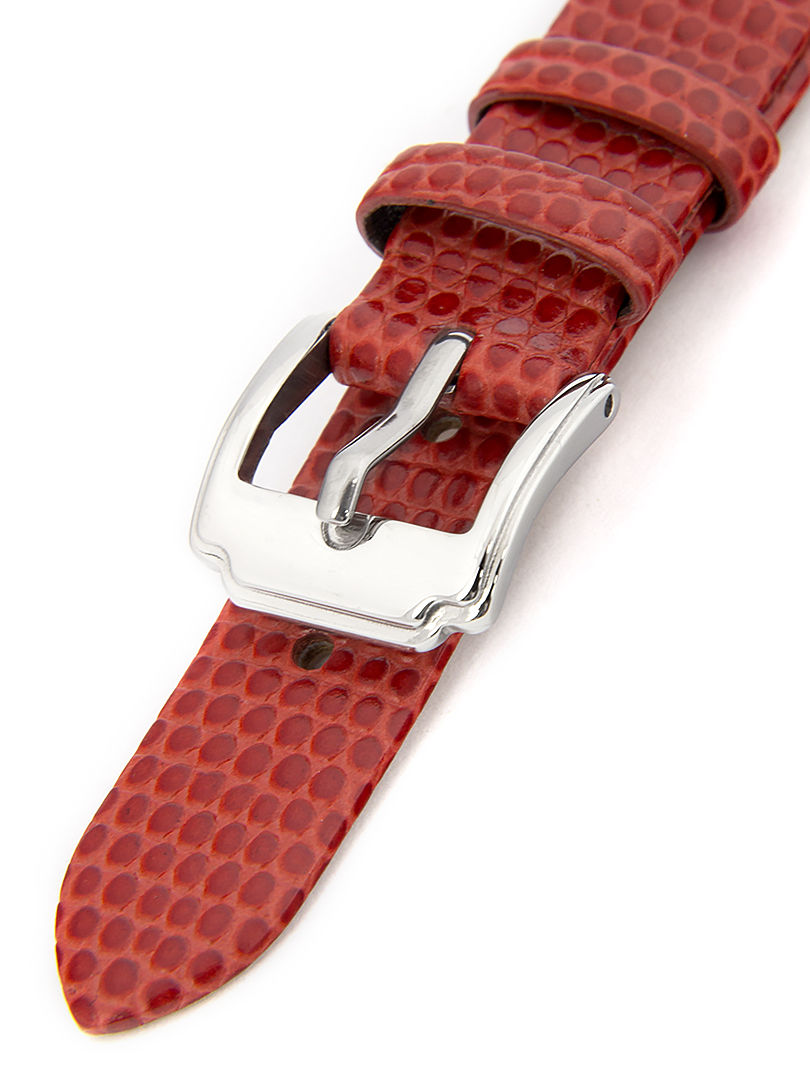 Dámský kožený červený řemínek k hodinkám HYP-02-FLAME 12 mm