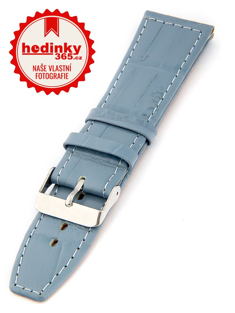 Dámský kožený modrý řemínek k hodinkám W-309-J 40 mm