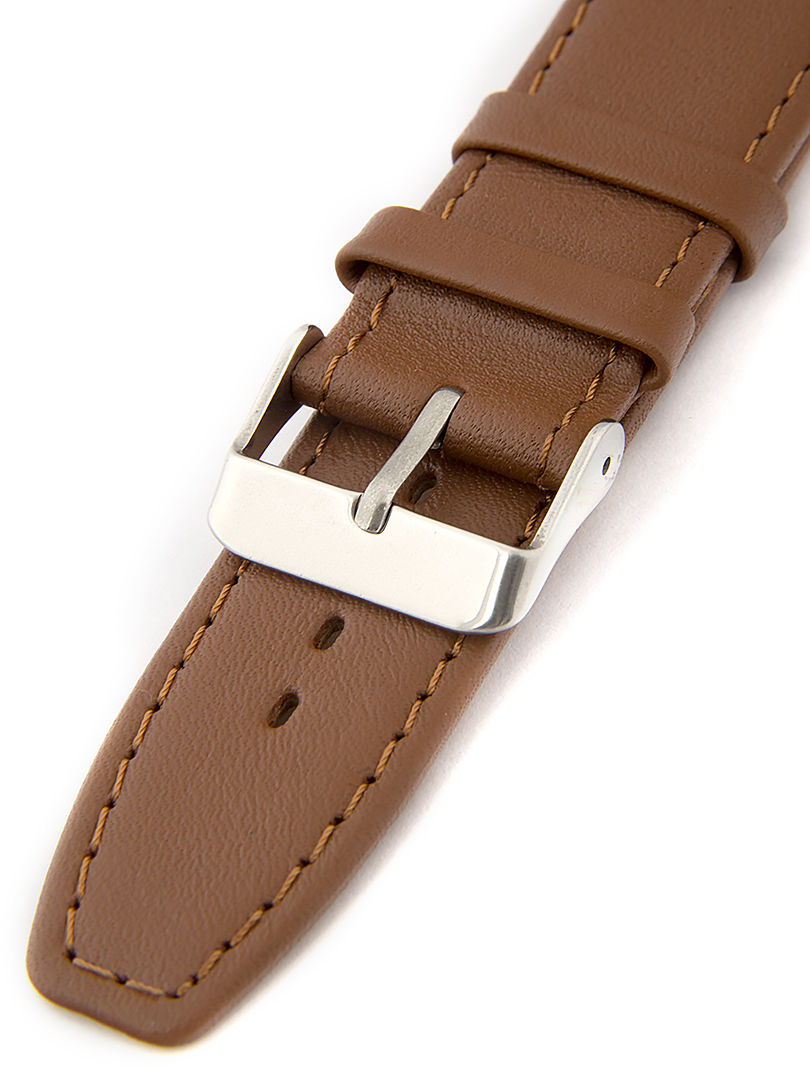 Unisex kožený hnědý řemínek k hodinkám W-309-G 40 mm