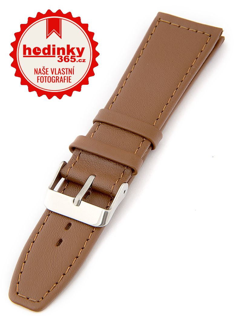 Unisex kožený hnědý řemínek k hodinkám W-309-G