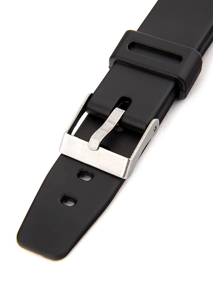 Unisex plastový černý řemínek k hodinkám P081 14 mm